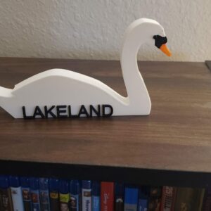 Lakeland, FL swan souvenir shelf or desktop ornament is a perfect gift for someone who lives in Lakeland or is from the area.