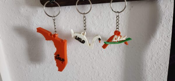 This set of 3 Lakeland, FL keychains make your keys stand out.