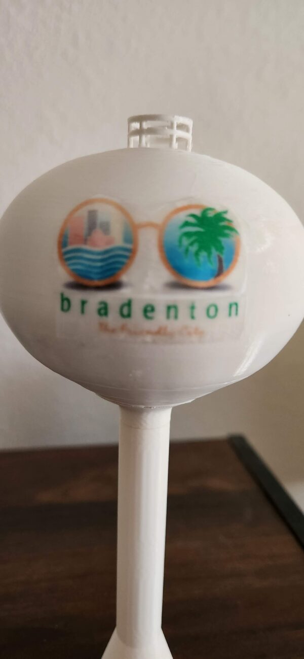 Bradenton, FL Sunglasses Water Tower Replica For Shelf or Desktop - Image 2