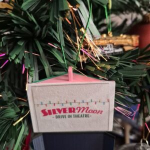 Silvermoon Drive-In Christmas tree ornament. Own a piece of Lakeland to add to your Christmas tree.