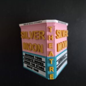 Silver Moon Drive-In Magnet Marquee Sign Replica. This magnet is a replica of the marquee sign on New Tampa Highway that tells those driving by what movies are playing.